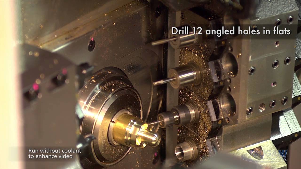 The Tsugami SS327-5AX Swiss Lathe with B-Axis