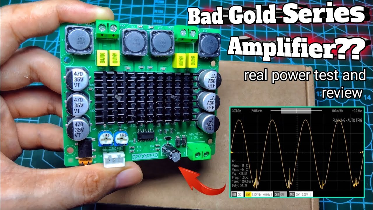 Тест и обзор мощности TPA3116 Gold A543 RMS! Звучит плохо? #classd #tpa3116d2 #diyaudio #electronic