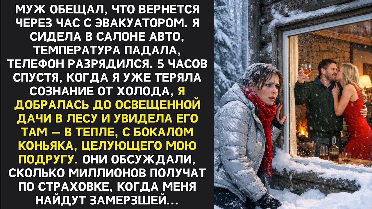 Сиди в машине, я быстро! — крикнул муж в метель и бросил. 5 часов спустя я увидела его в ОКНЕ дома с
