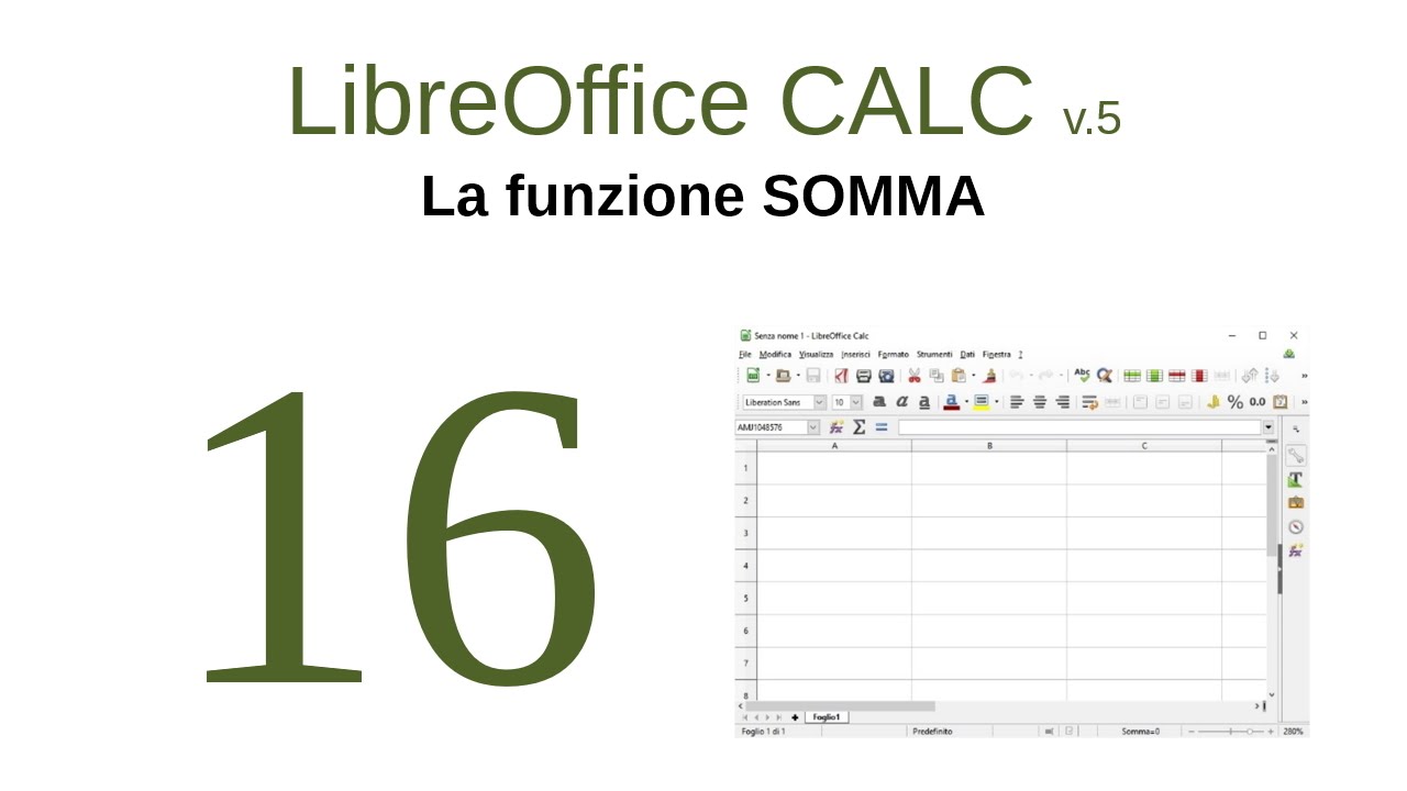 CALC 16 - La funzione SOMMA