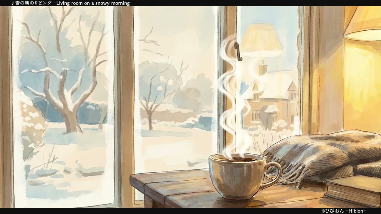 【作業用BGM】雪の朝のリビング -Living room on a snowy morning-【Work soundtrack】