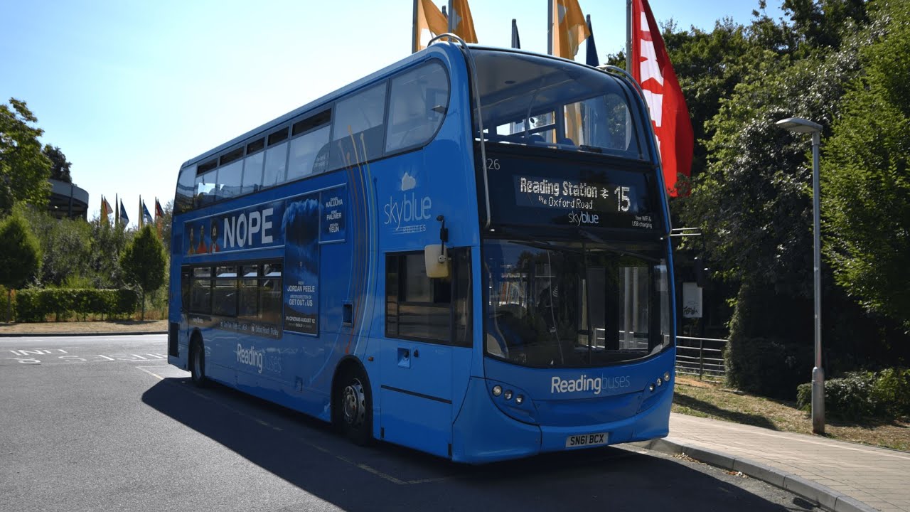 (Original speed video) Reading Buses Rt 15 (Calcot IKEA → Central Reading via Tilehurst Triangle)