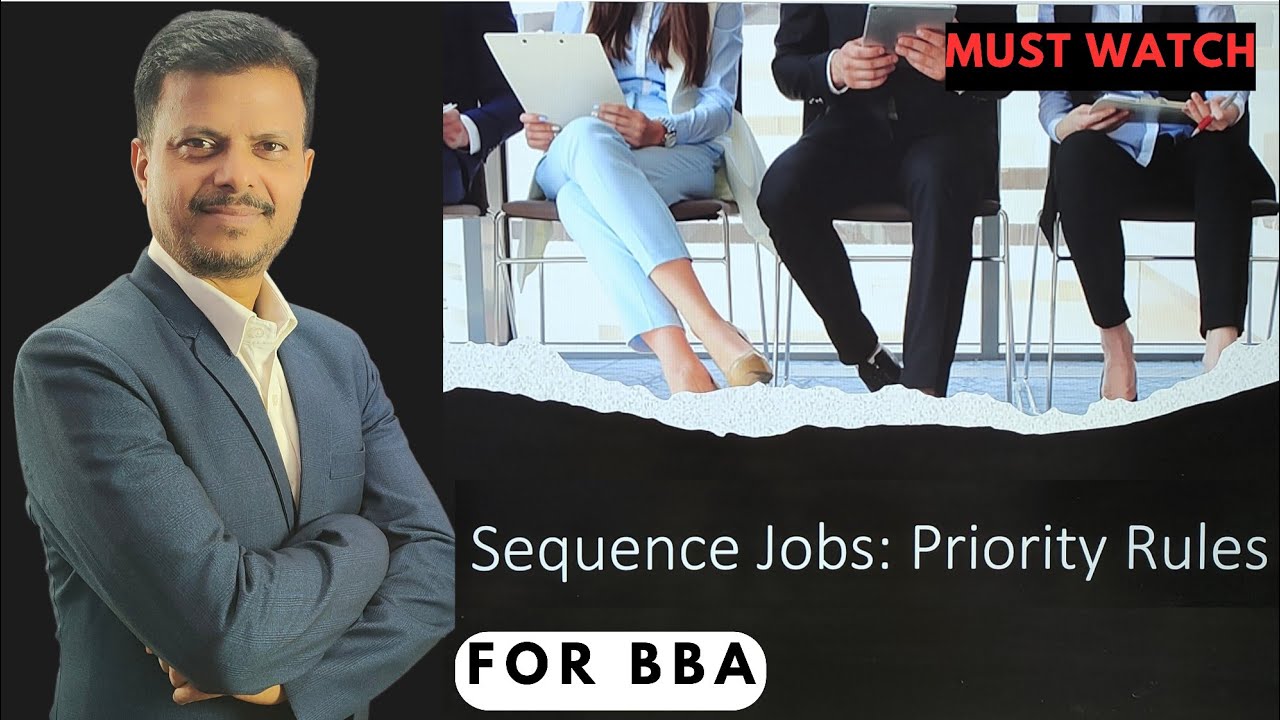 Sequence Jobs: Priority Rules || Production and Operations Management || BBA
