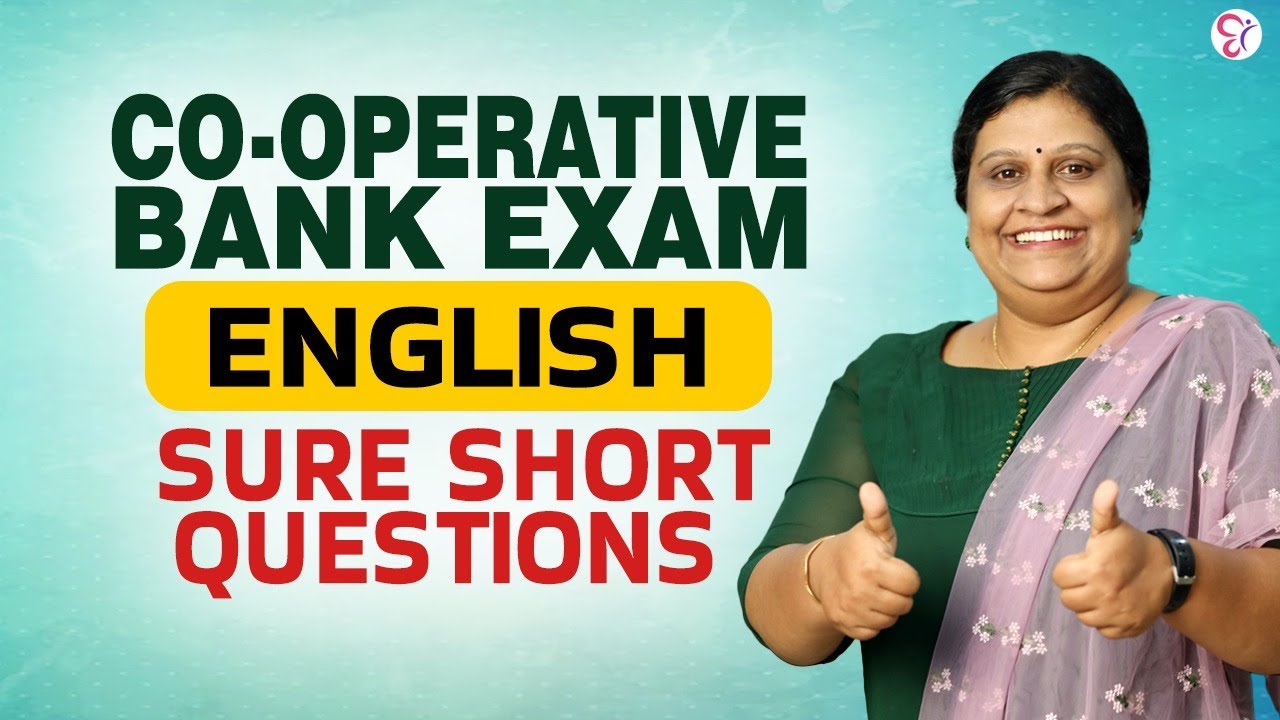 CO-OPERATIVE BANK EXAM ENGLISH SURE SHORT QUESTIONS