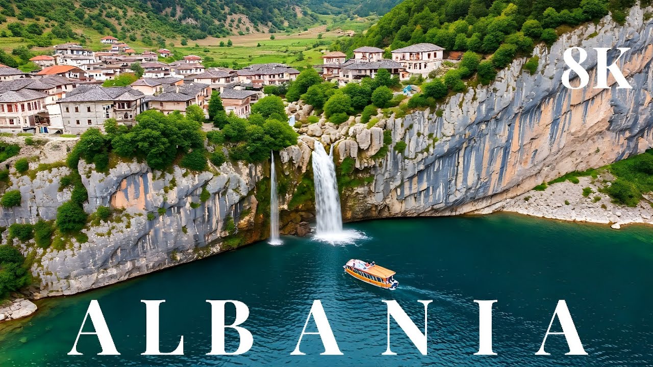 Albania Coastal Villages: 8K Ultra HDR 120FPS DroneTour with Relaxation Calm Music