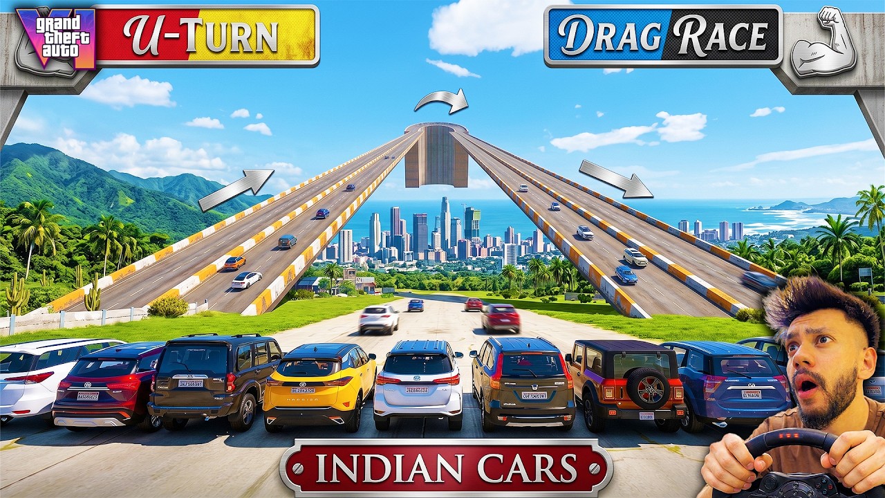 GTA 5 Indian Cars Vs Uturn Drag Race Challenge GTA 5