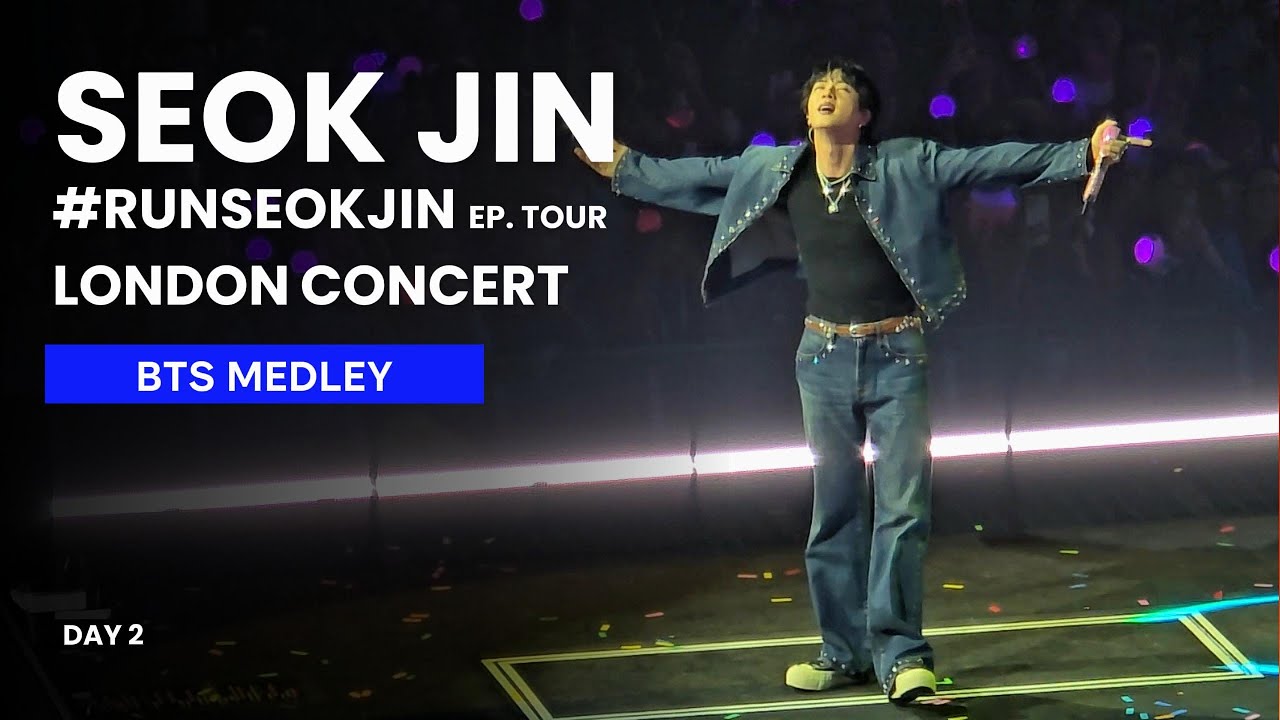 [4K] 250806 JIN - Dynamite, Butter, Mikrokosmos, Spring Day | RUN SEOKJIN EP. TOUR  London for Day 2