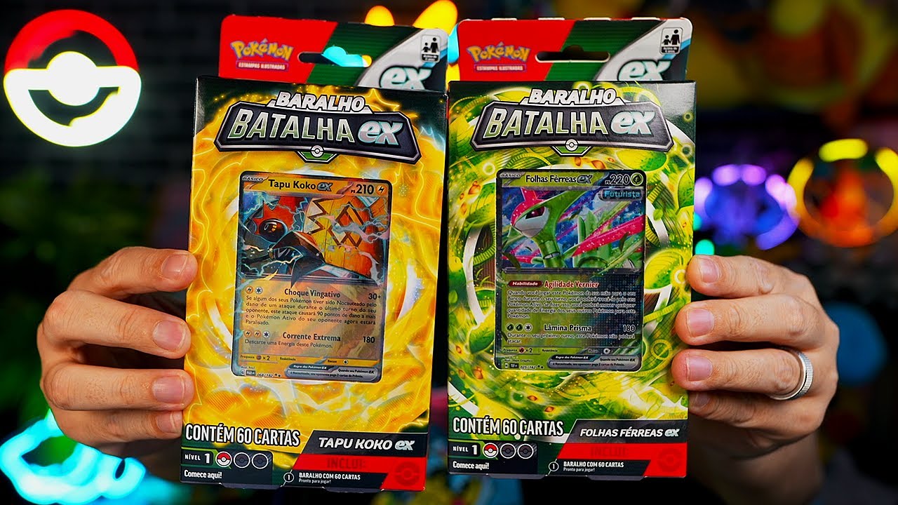 NOVOS Baralho Batalha ex Tapu Koko e Folhas Férreas do Pokémon TCG. Melhores Decks para aprender!