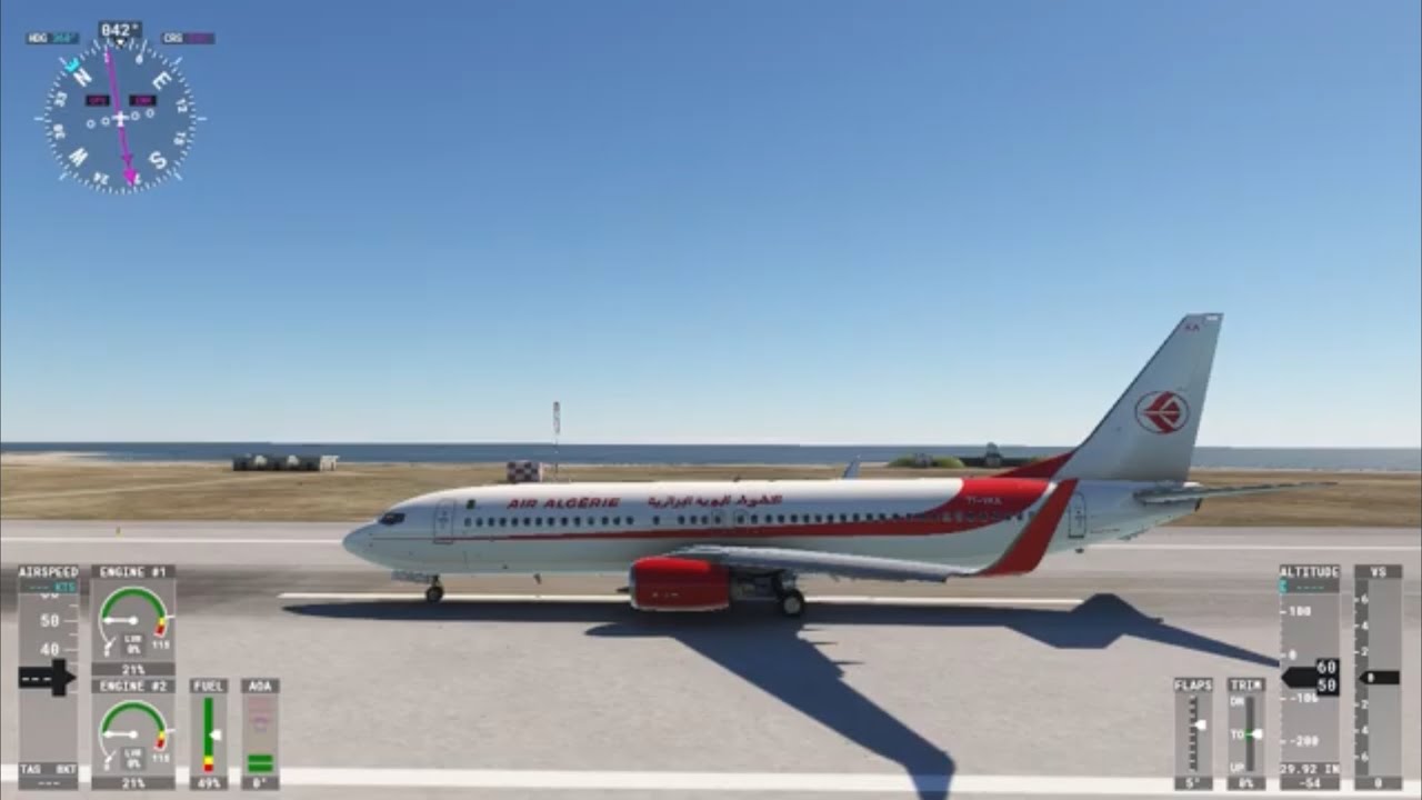 BOEING 737-800 AIR ALGERIE 🛫 DEPART : NICE ( FRANCE ) 🛬 ARRIVEE : ALGER ( ALGERIE )