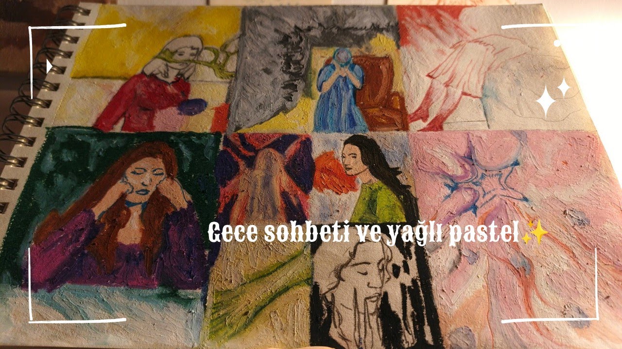 Night drawing vlog  🍂 Yas sürecinde doğan bir resim 