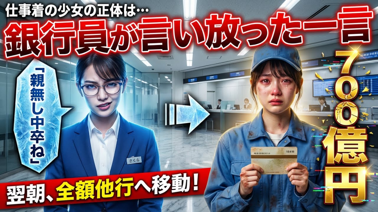 銀行員「親無し中卒ね」と少女を嘲笑。その翌朝、頭取が絶叫「預金7000億円が消えた！」