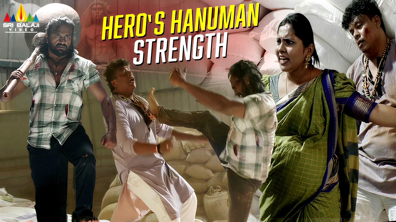 Hero's Hanuman Strength - Powerful Fight | Black and White | Hindi Movie Action Scenes