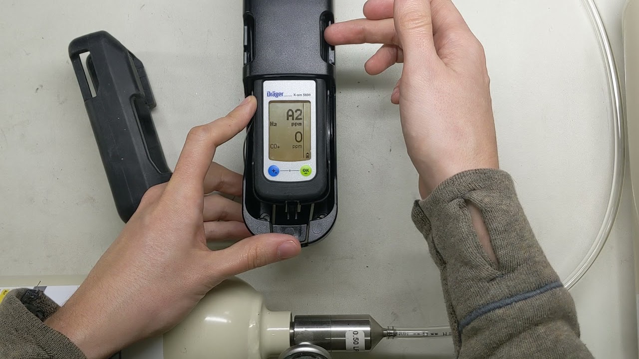 Drager Xam 5600 CO+ H2 Compensated, H2 monitor Start Up and Bump Test