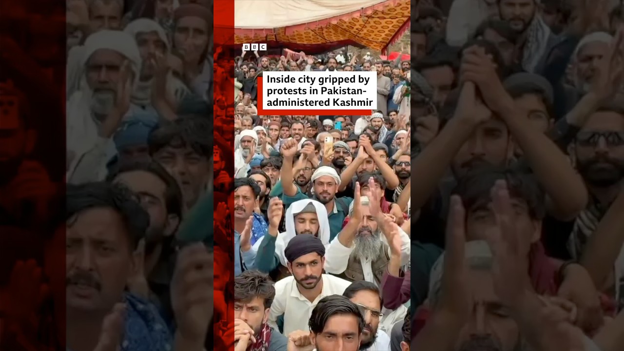 Inside the city gripped by deadly protests in Pakistan-administered Kashmir. #BBCNews