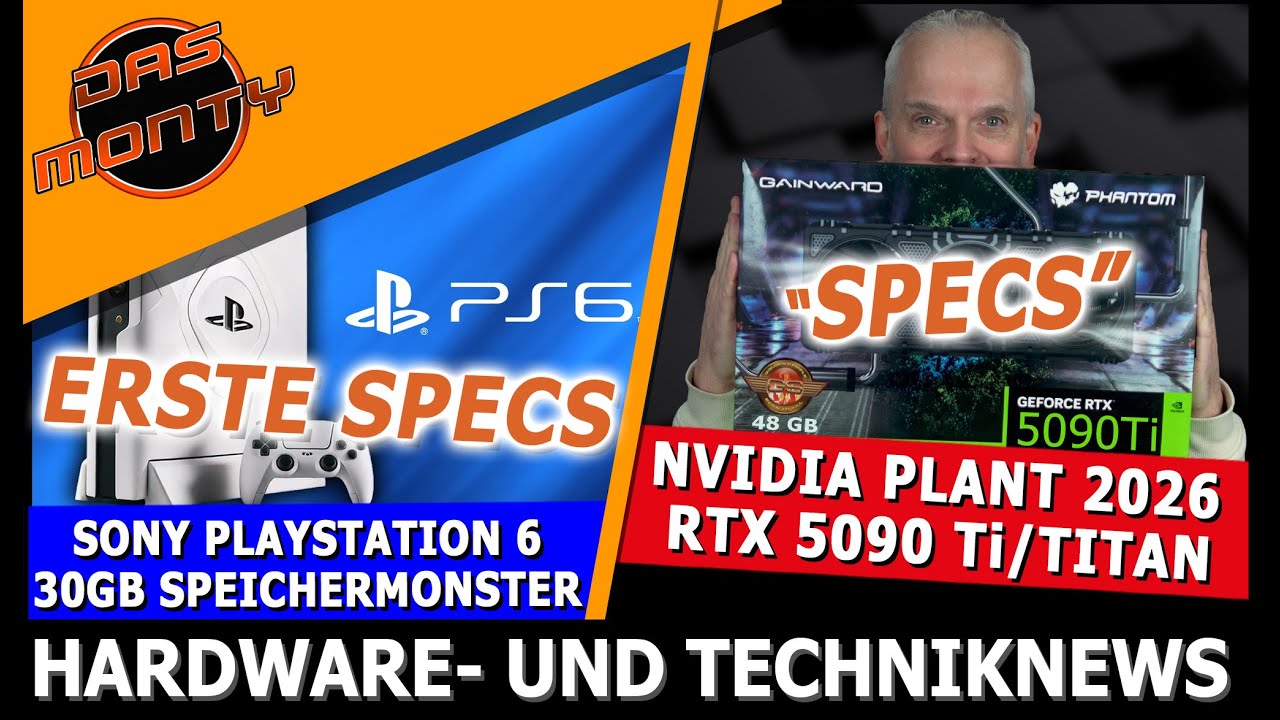 Nvidia RTX 5090 Ti/Titan 48GB geplant | Playstation 6 mit 30GB Specs | RTX 6000 Release 2027 | News