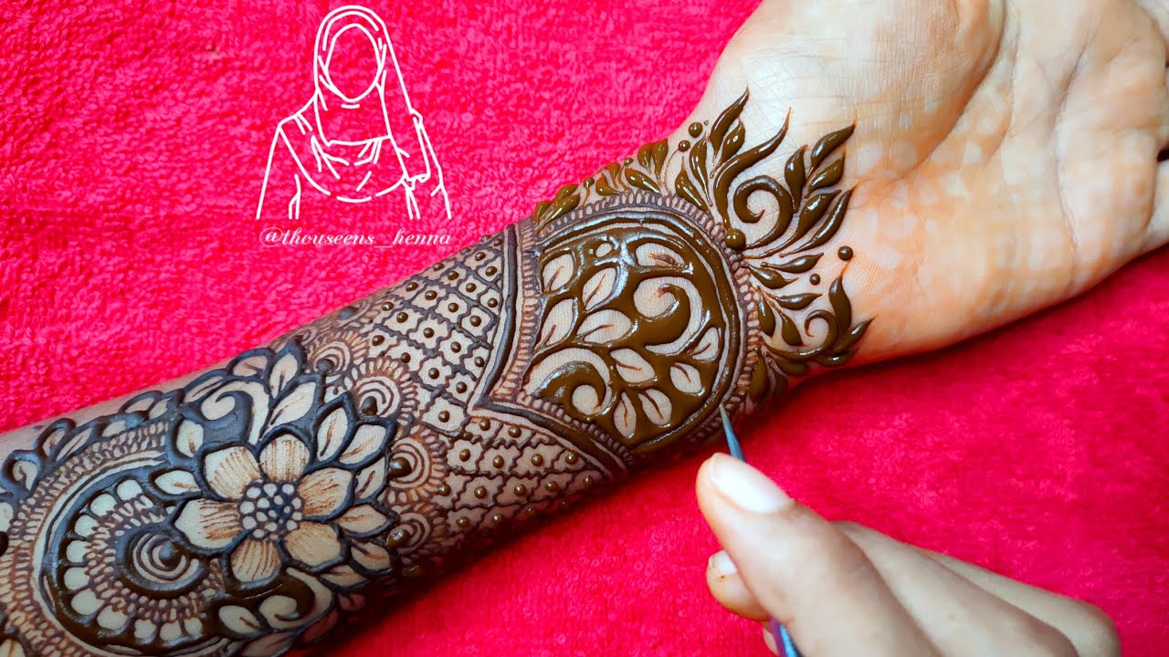modern style latest Dulhan Mehndi Design | Beautiful Bridal Henna Design Tutorial by thouseens henna