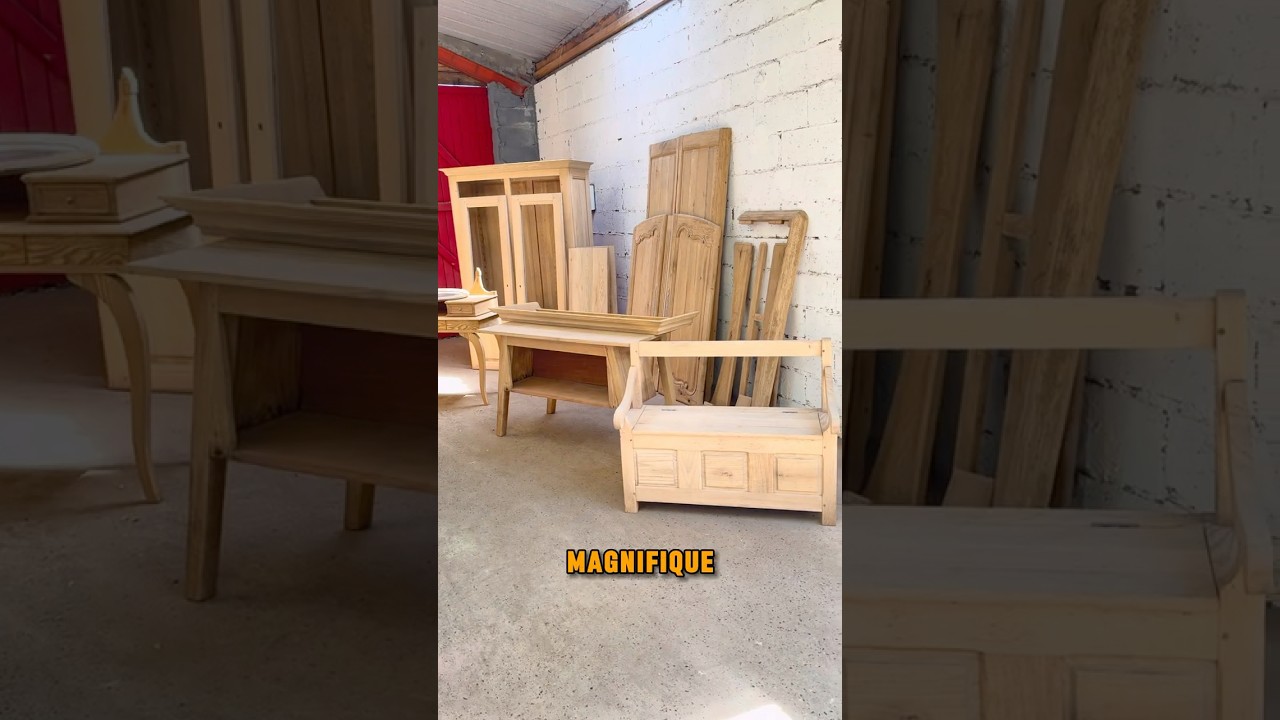 Avant/Après sur plusieurs meubles : le bois brut fait toujours son effet ! 🪵✨ 