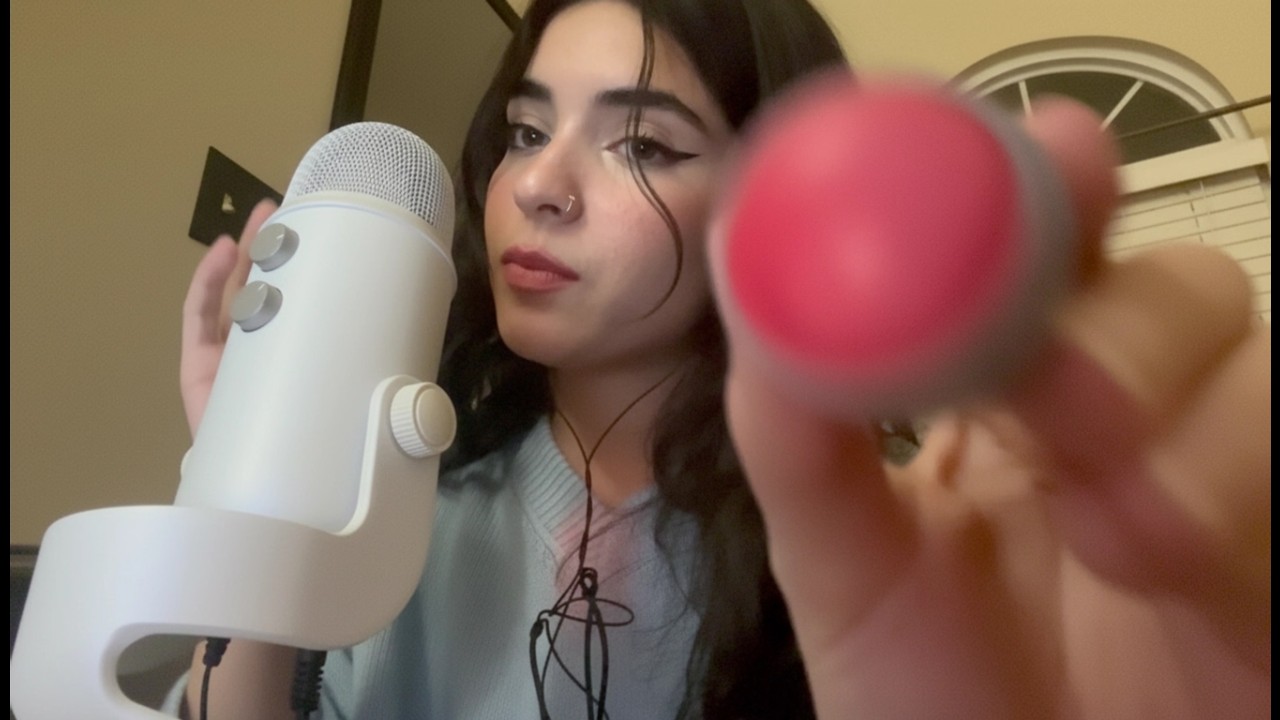 Asmr doing your makeup ( mouth sounds, unintelligible whispers,hand movements).
