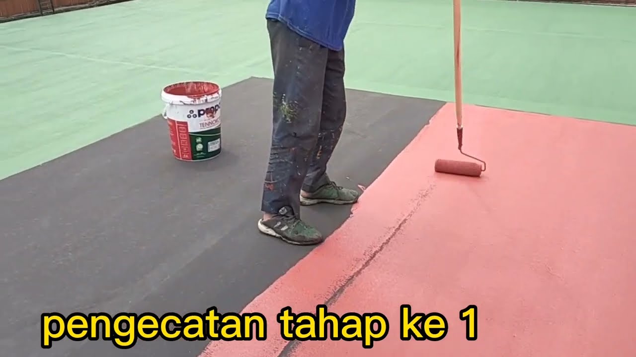 cat lapangan tenis