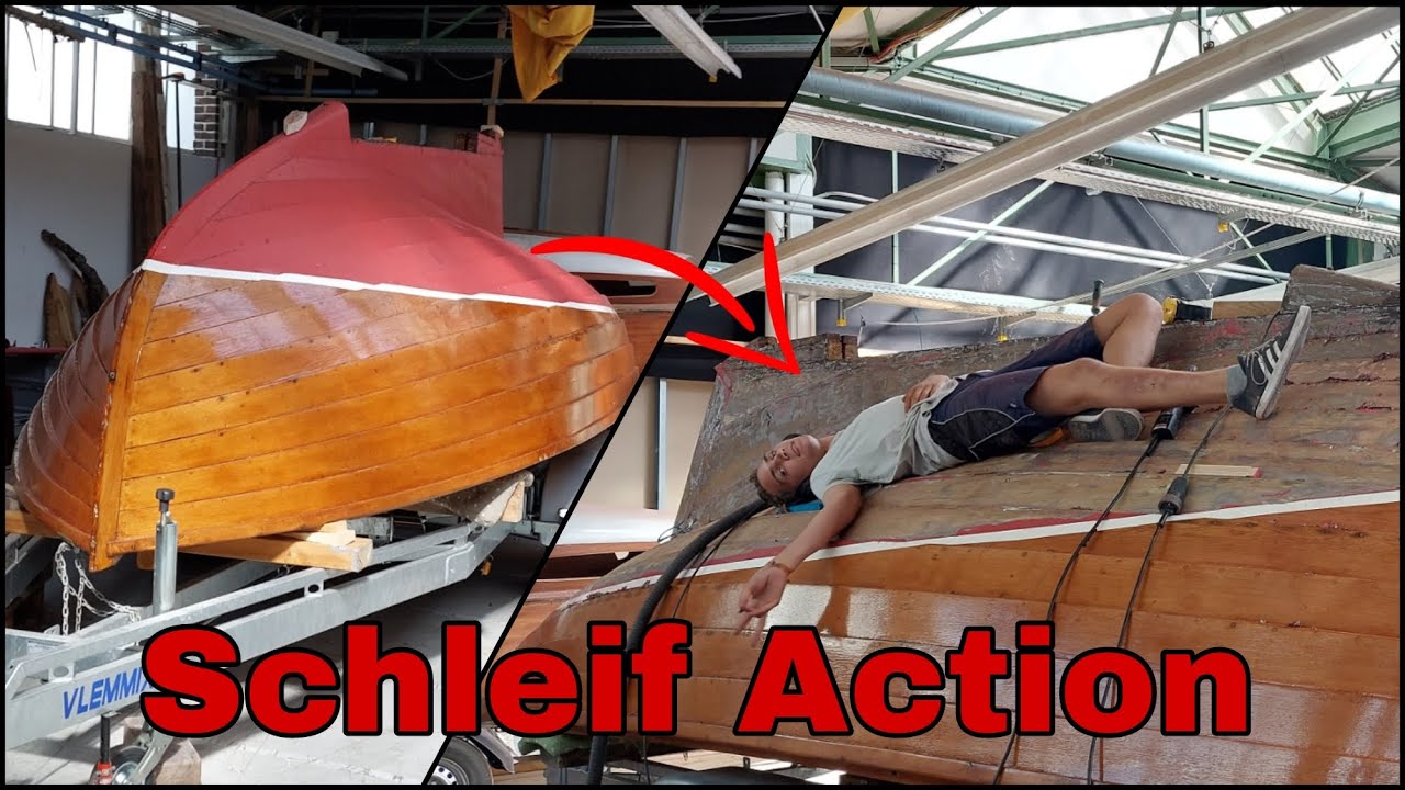 Unterwasserschiff eines Folkebootes abschleifen! Was verbirgt sich unter der Farbe??? part 4