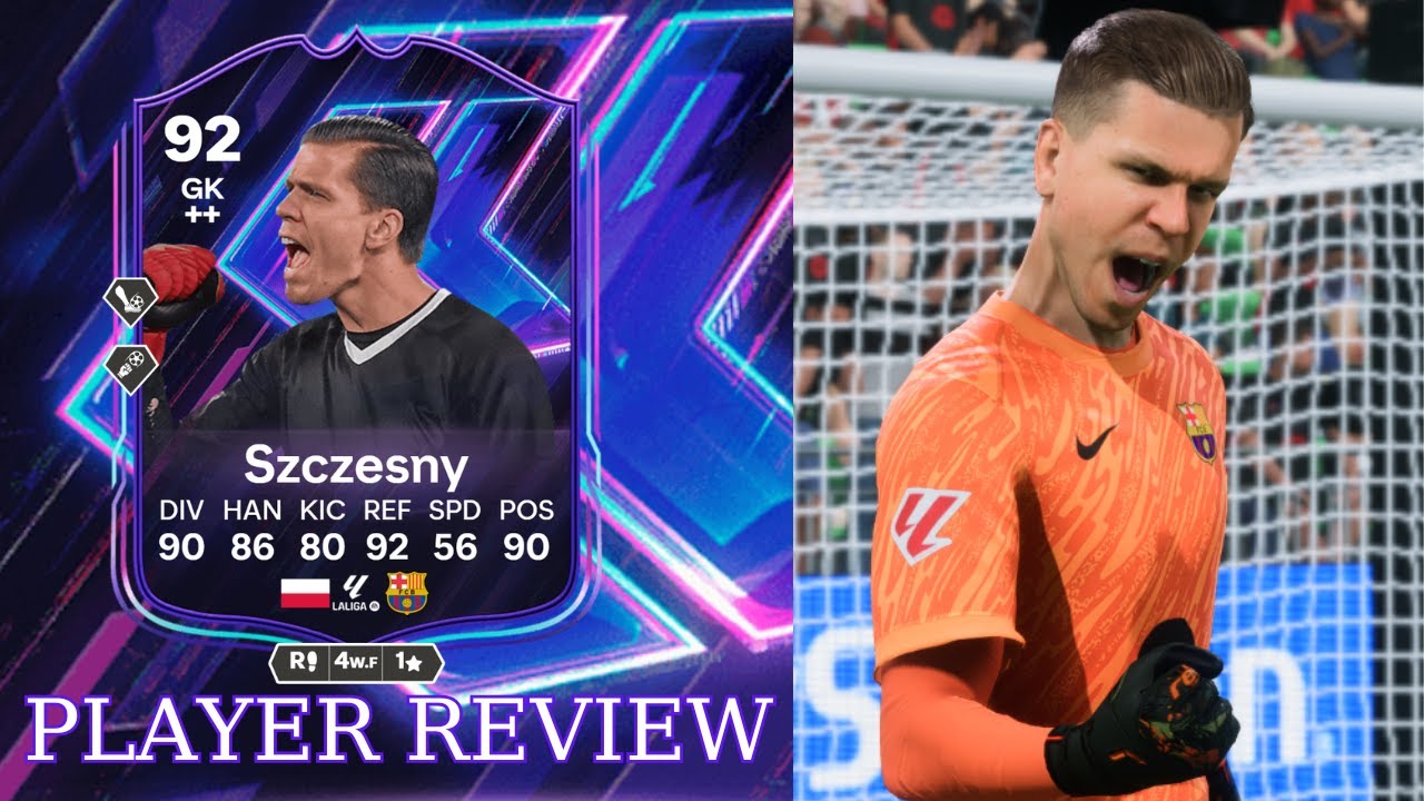 BEAST GK!🫡 SBC 92 FLASHBACK Szczesny Player review - EA FC 25