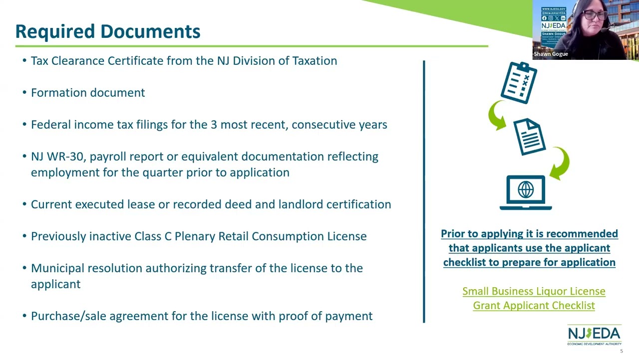 NJEDA Small Business Liquor License Grant Informational Webinar 10.24.25