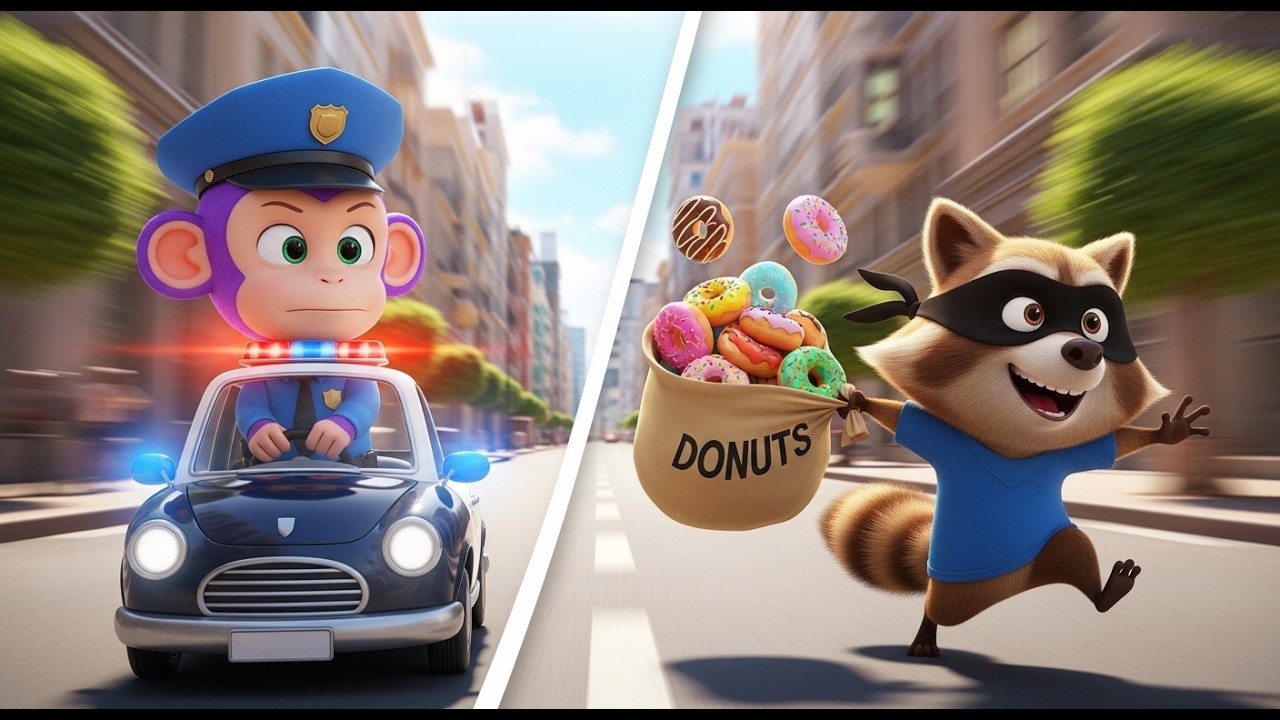 Kiki Policial e o Ladrão de Donuts! 👮‍♂️🍩 Perseguição Engraçada @DREAM KIDS