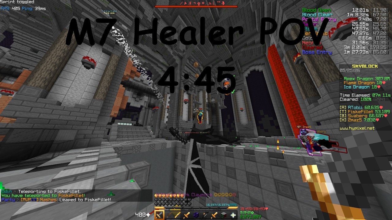 M7 4:45 Healer POV | Hypixel Skyblock