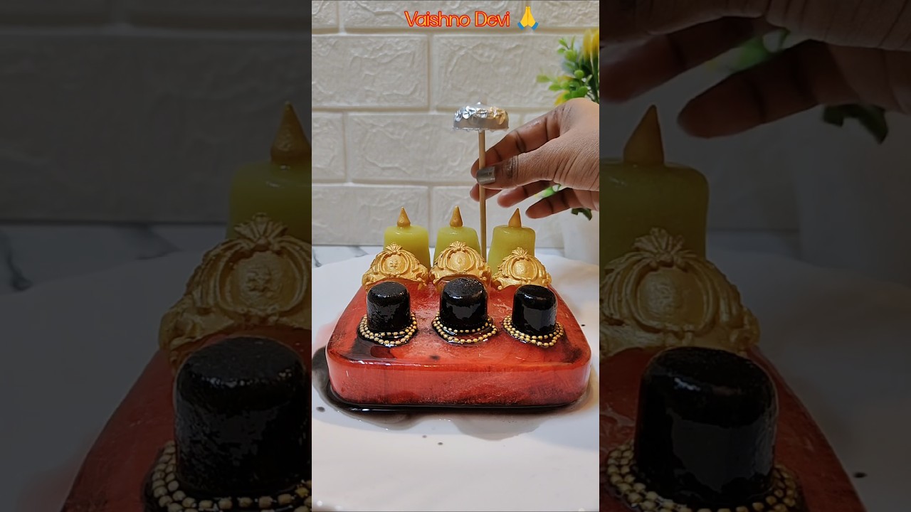 Barf 🧊 ke Maa Vaishno Devi Making 🌸 Jai Maa Vaishno Devi 🙏💞#vaishnodevi #devi #vaishno #shorts #diy