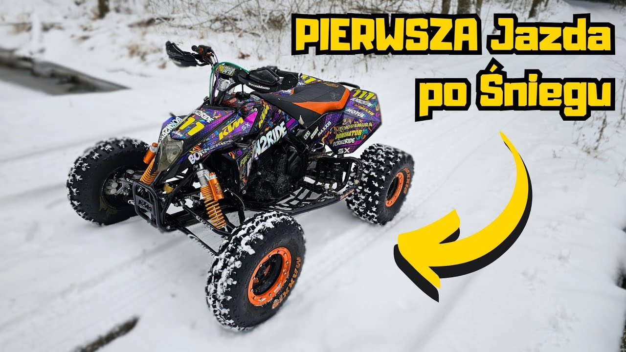 Pierwsza Jazda quadem po śniegu || Nowa Okleina