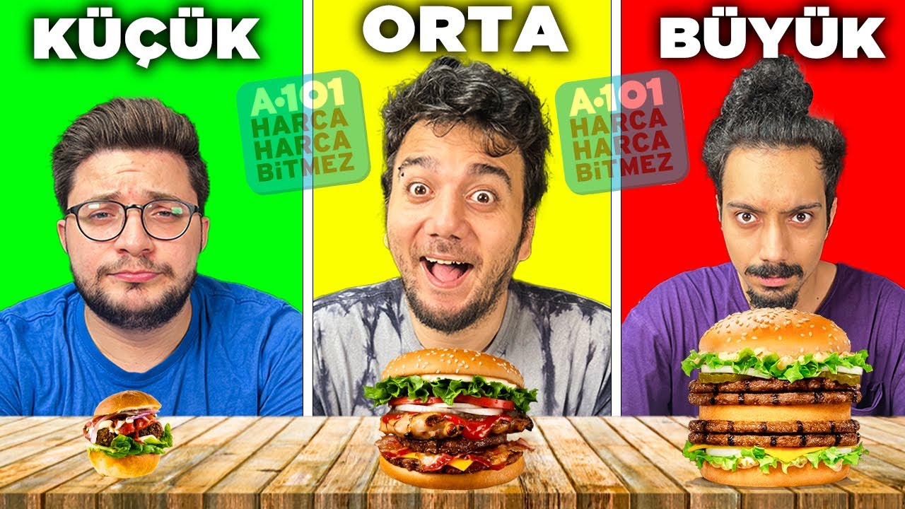 K&Uuml;&Ccedil;&Uuml;K ORTA B&Uuml;Y&Uuml;K A101 YEMEK YARIŞMASI !
