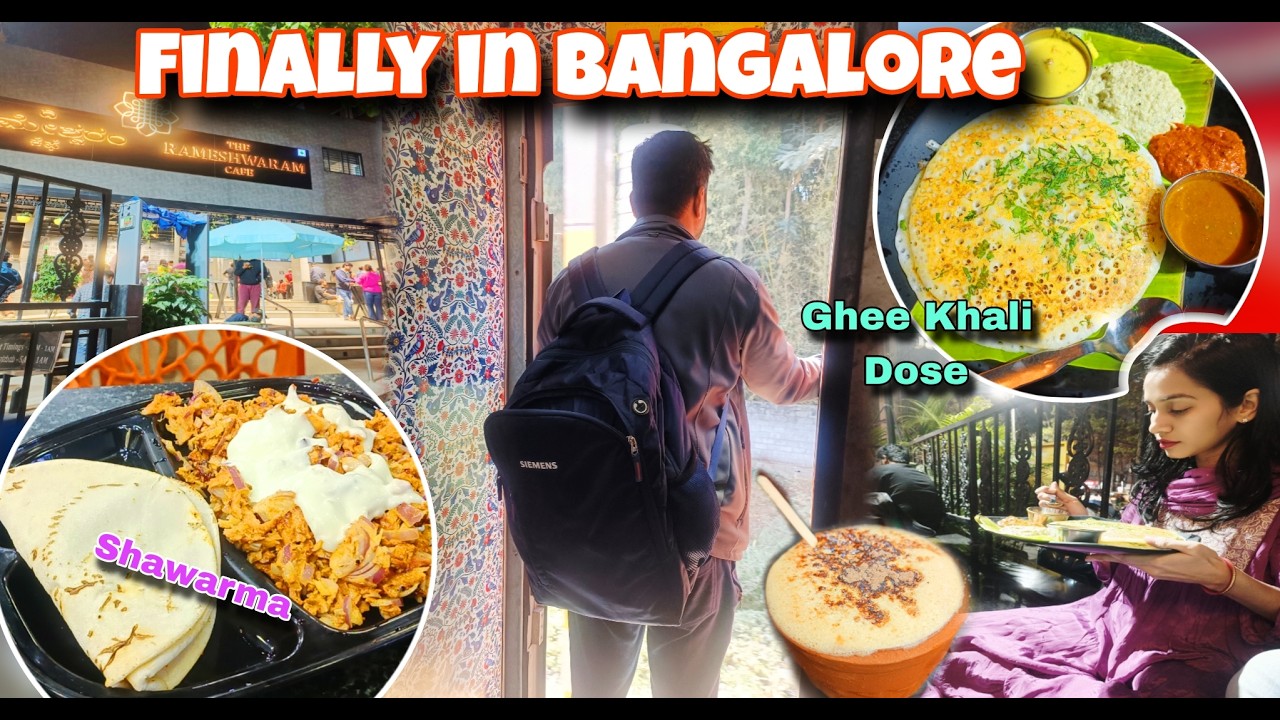 60 Hours k baad finally *BANGALORE* pahuch gayi | Day1 in Bengaluru | Rameshwaram | DailyVlog