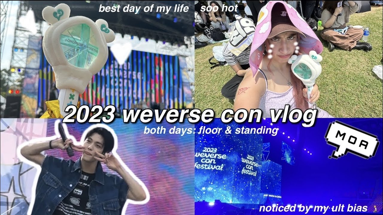 [모아로그] 2023 WEVERSE CON FESTIVAL VLOG! BOTH DAYS: FLOOR & BARRICADE *my ult noticed me??*