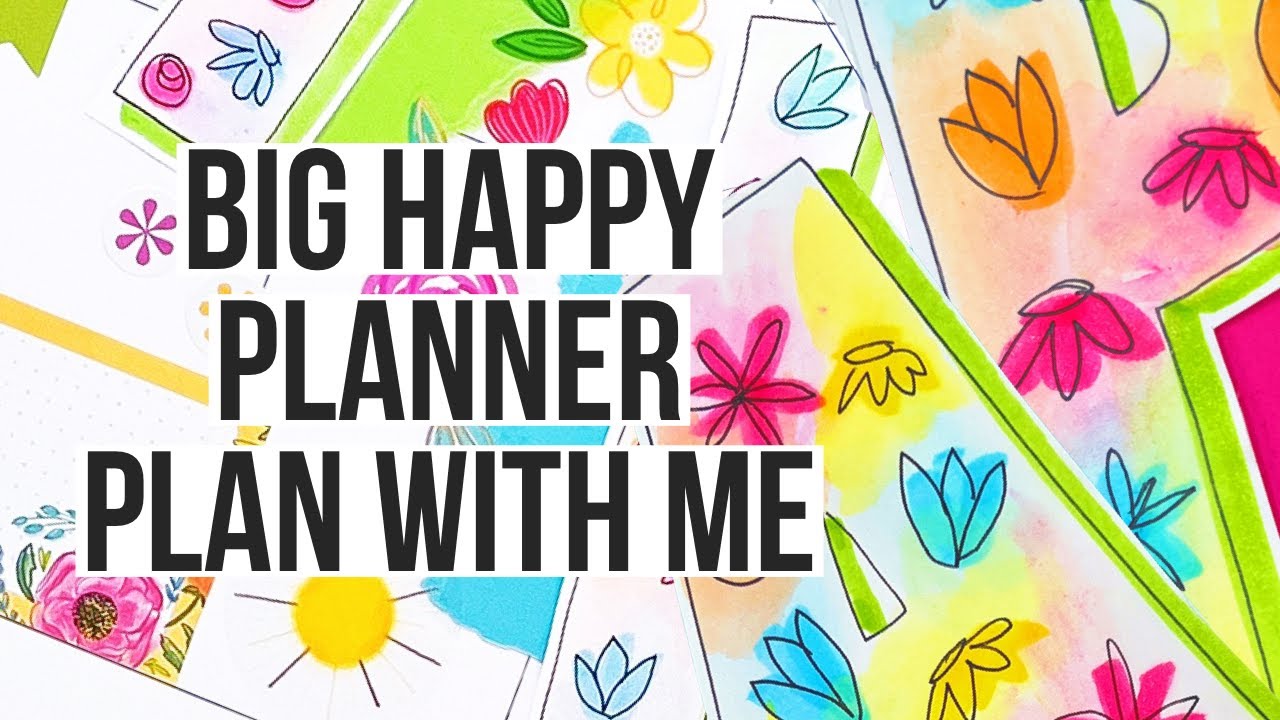 Plan With Me | Big Vertical Happy Planner | Bright Colors for Spring! | Week of April 4, 2022