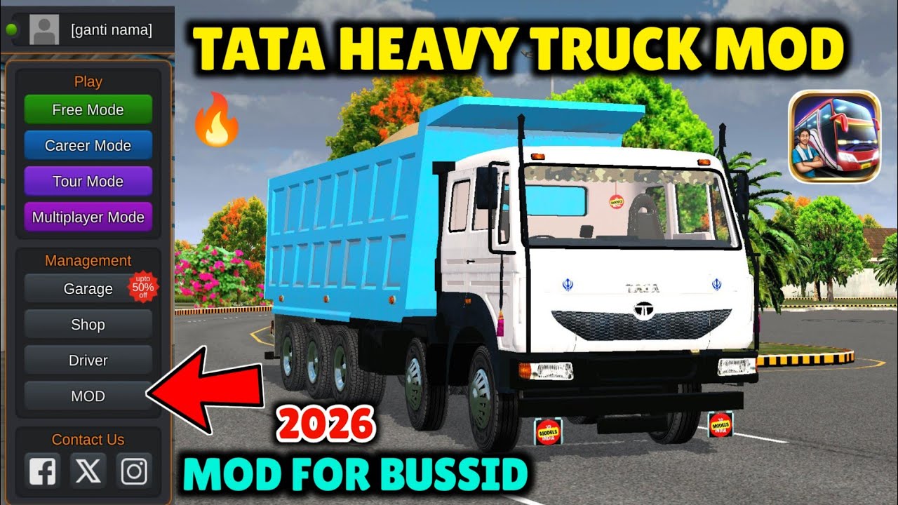 How to Add TATA Signa Dumper Mod in Bussid | Bus simulator Indonesia tata signa 4825 tipper mod