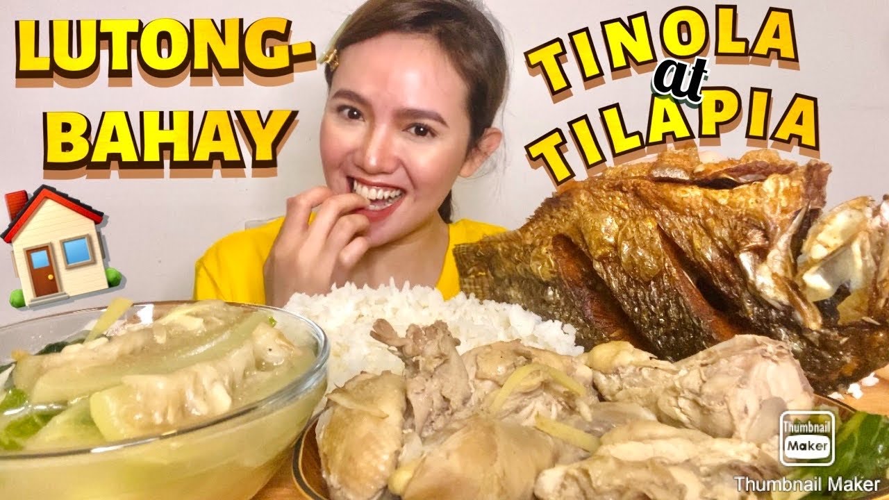 TINOLANG MANOK + PRITONG TILAPIA MUKBANG || Pinoy Tanghalian