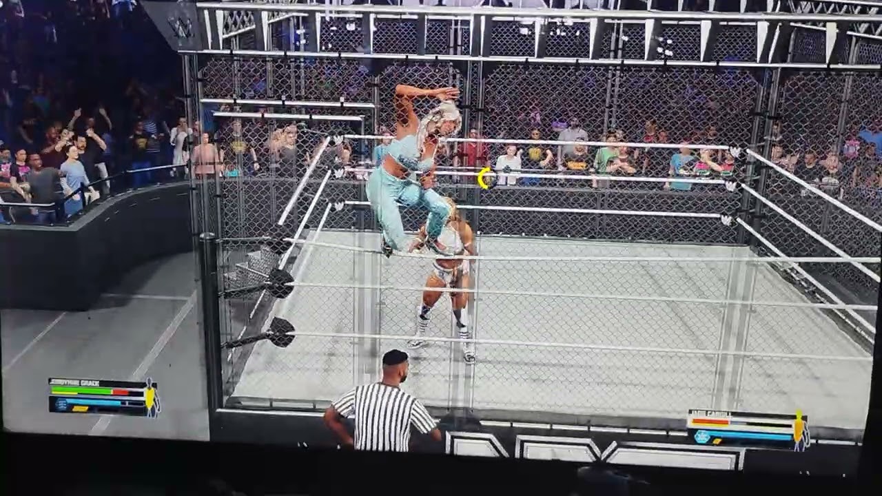 Jordynne Grace vs Jade Cargill steel cage match WWE 2k25 Wednesday November 26th 2025