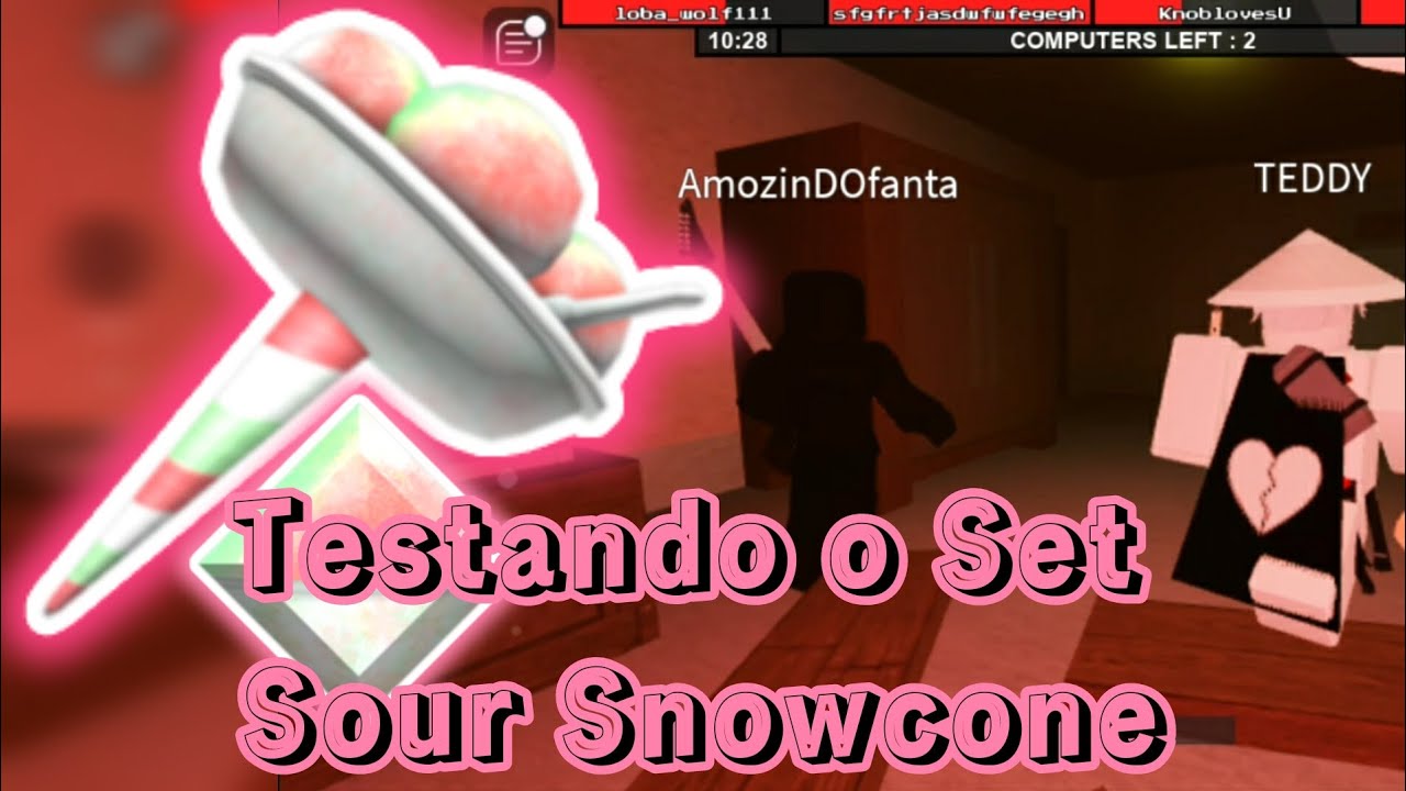 Testando o Set Sour Snowcone! Flee The Facility - Roblox