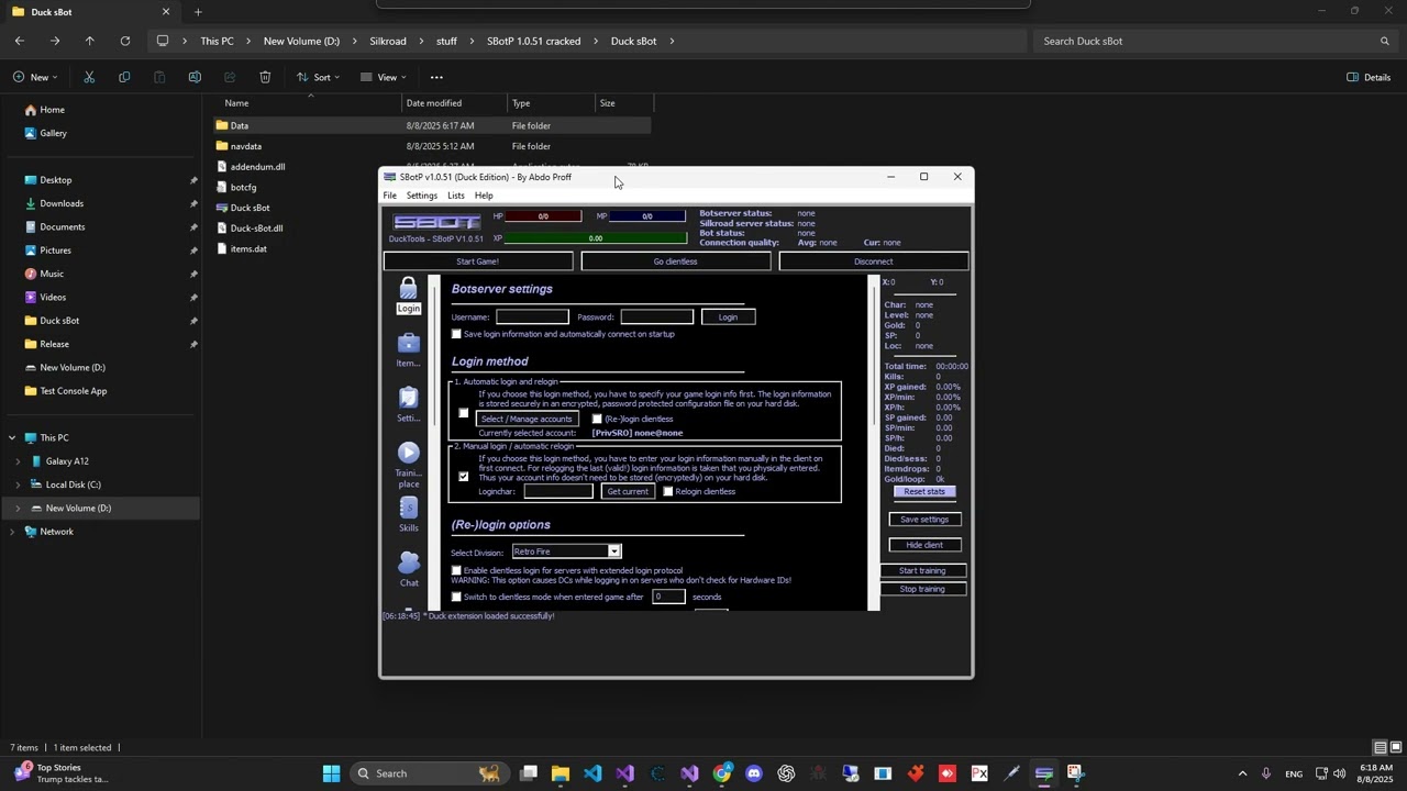 [DuckTools] Silkroad online sBot - Duck Edition