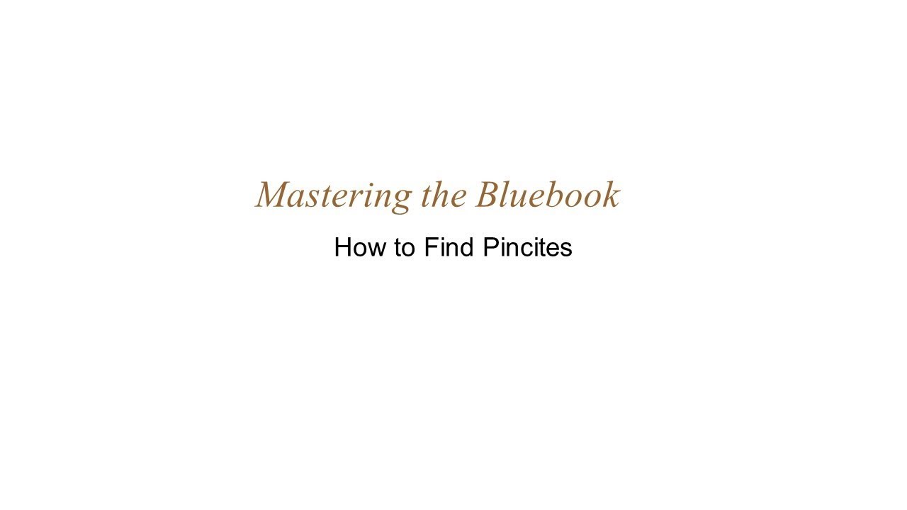Unit #2, Video #10: How to Find Pincites