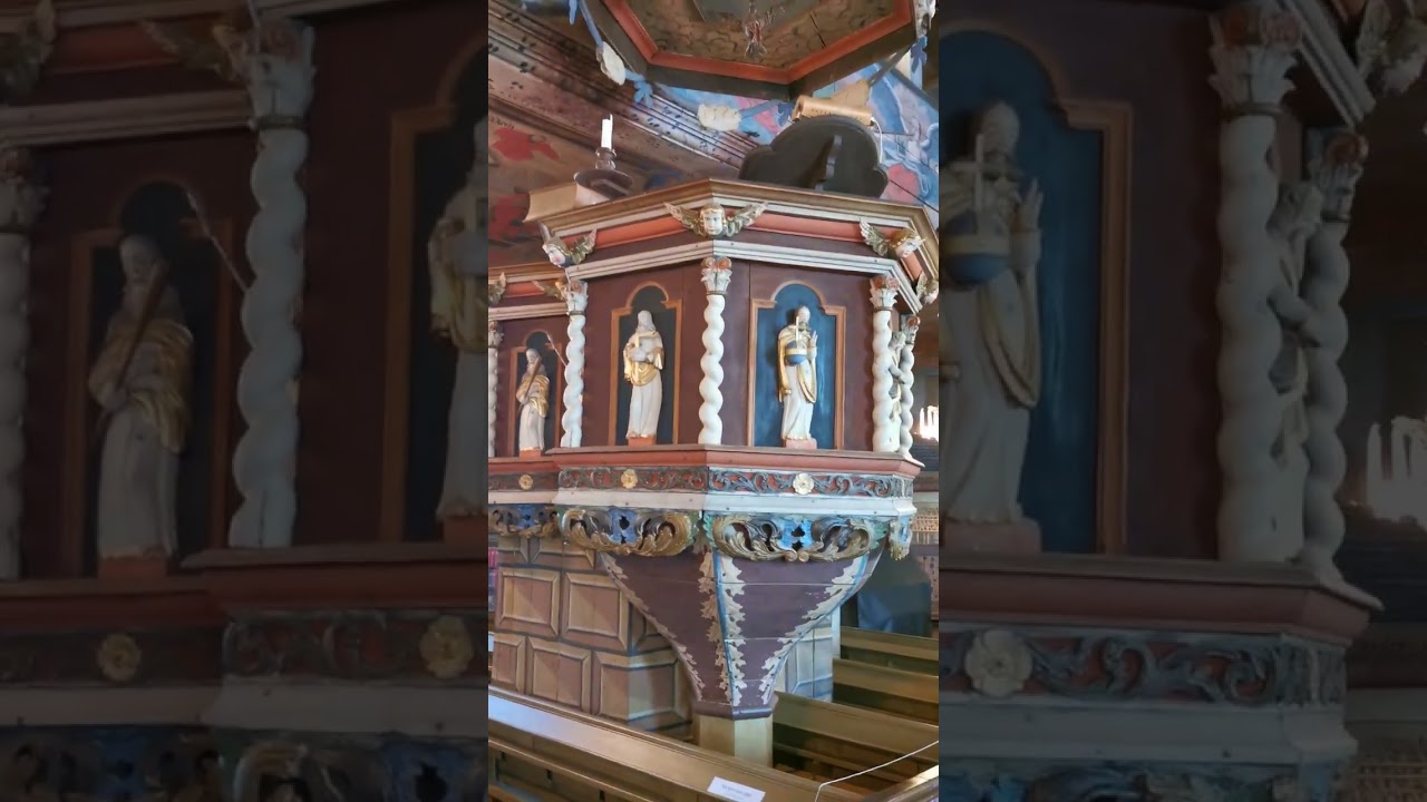 Habo kyrka كنيسة هابو من اجمل واقدم الكنائس في السويد