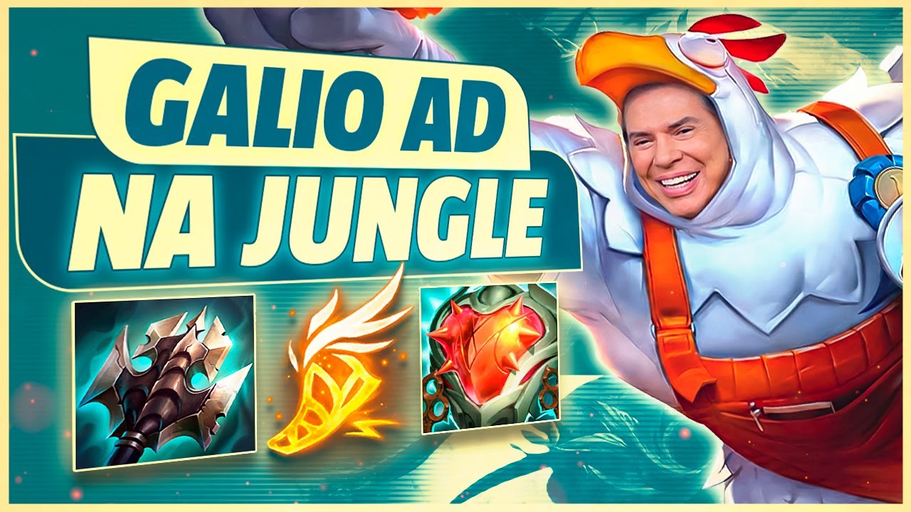 GALIO JUNGLE BUILDANDO AD | A PASSIVA DELE STACKA COM DANO DE ATAQUE! | MEC