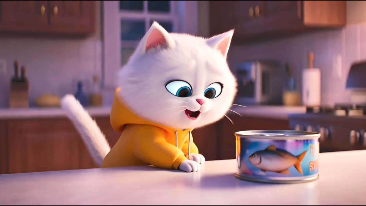 القطة حاولت تفتح تونة.. والنهاية كارثة مضحكة! 😹🍣