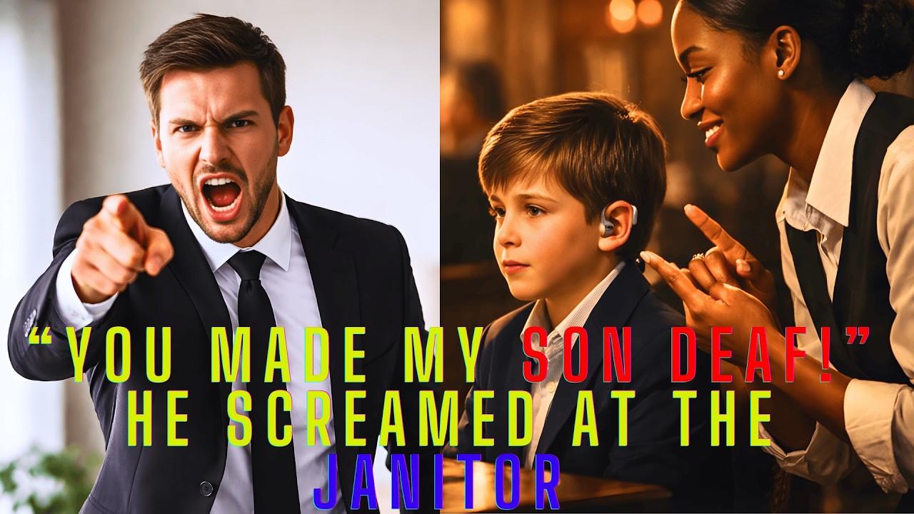 “You Made My Son Deaf!” He Screamed at the Janitor —Then She Did the Unthinkable