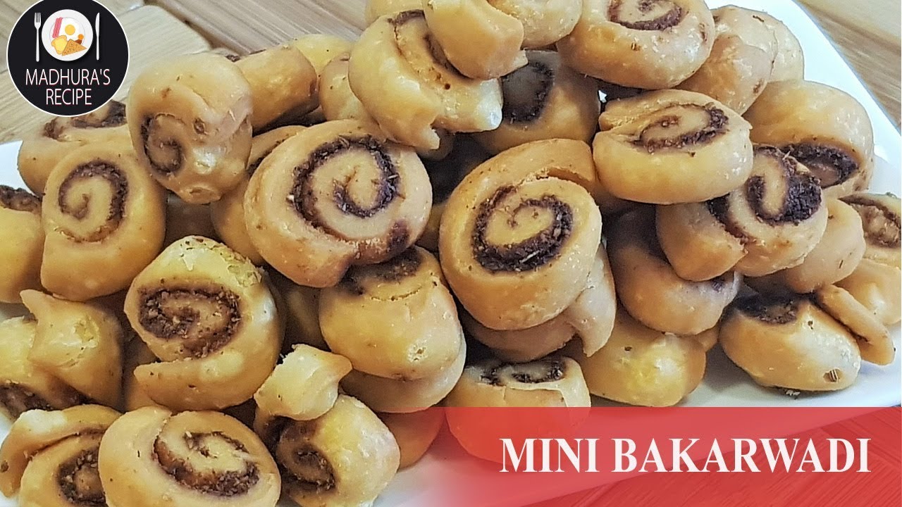 Mini Bakarwadi | How to make Mini Bakarwadi | MadhurasRecipe | Ep -660