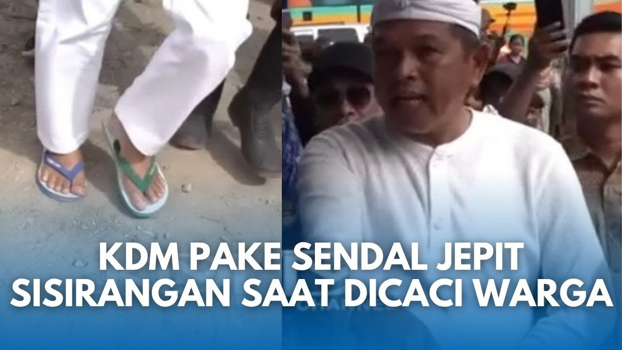 MOMEN KANG DEDI GUBERNUR JABAR Pake Sendal Jepit Rp 20 ribu Saat Dimarahi Warga di Karawang