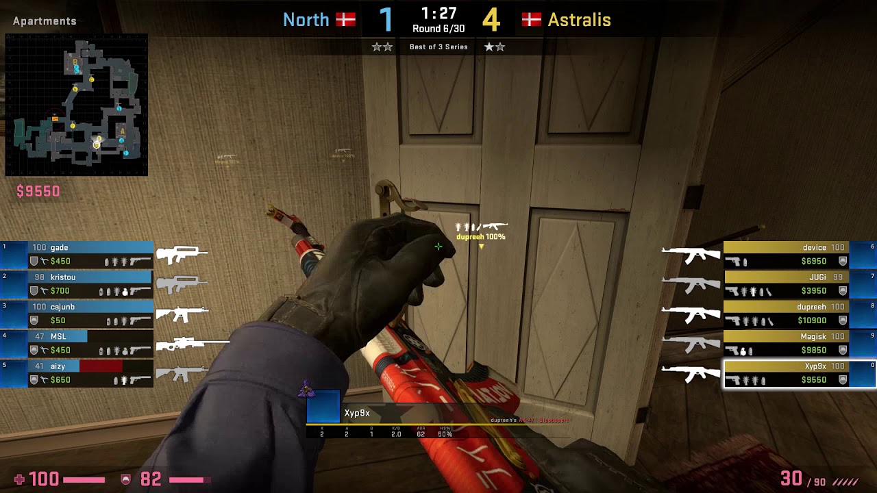 CS:GO POV Demo Astralis Xyp9x (24/11) vs North (de_inferno)
