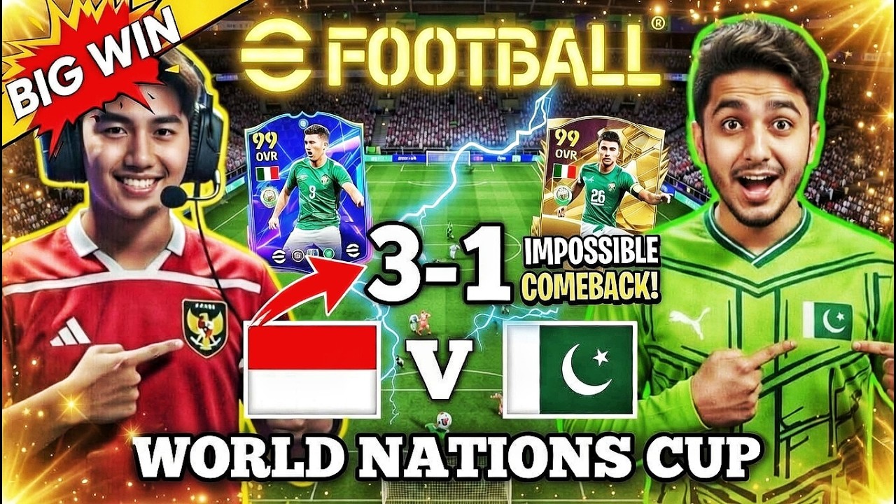 eFootball 2026 Indonesia vs Pakistan 🔥 Shock Result 3-1 | World Nations Cup Gameplay