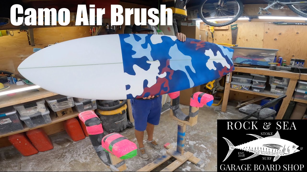 Surfboard Airbrushing - Custom Camo