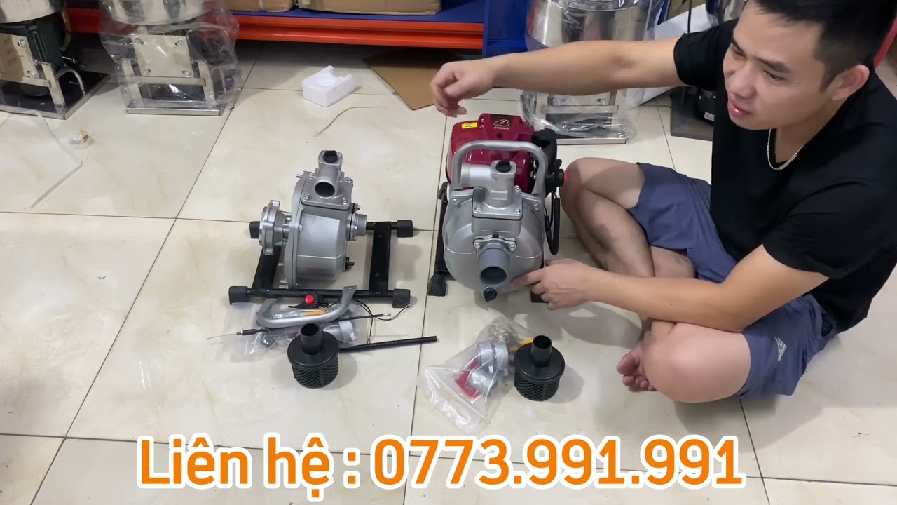 Giới thiệu, báo giá bộ sên bơm, máy bơm hút chân không động cơ cắt cỏ mẫu ống 48 siêu to